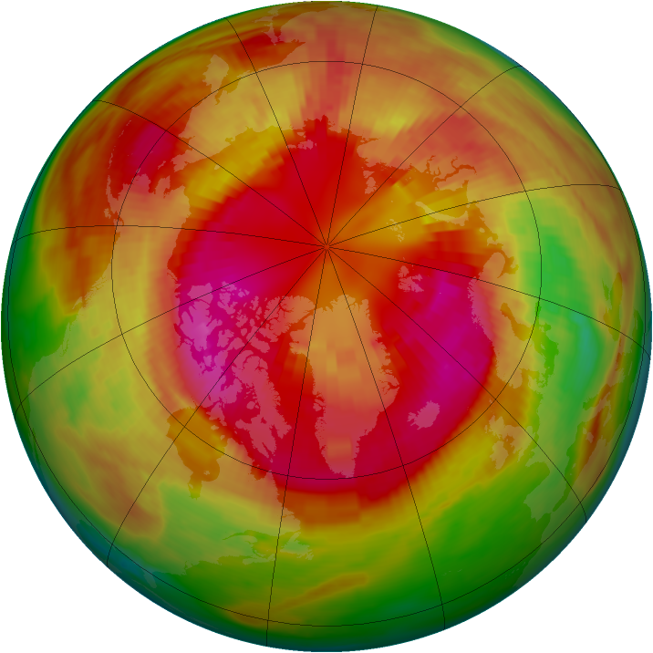 Arctic ozone map for 04 March 1979
